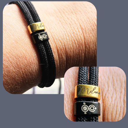 Armband mit personaliserbaren Schiebeperlen
