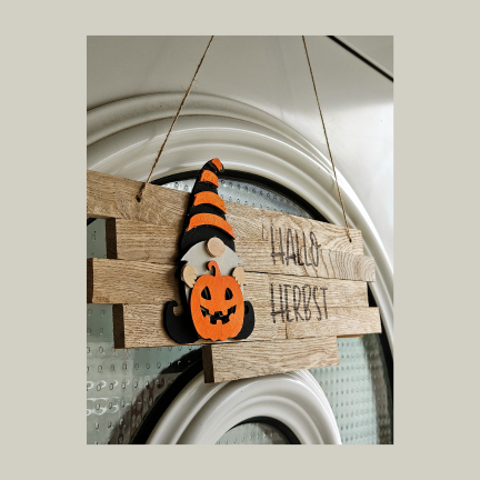 Türschild Hallo Herbst